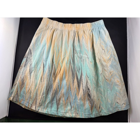 Dharma Trading Co. Other - Shirleigh's Marbled Art Cotton Skirt Kids XL Blue Peach Handmade